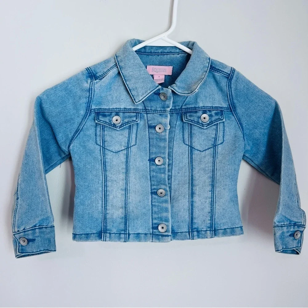 Squeeze Blue and Purple Jean Jacket with sequin Back